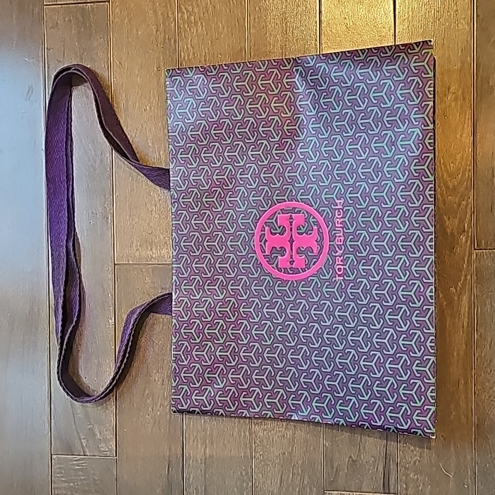 Tory Burch Shopping Bag with Fabric Handles, Large 16x12x6